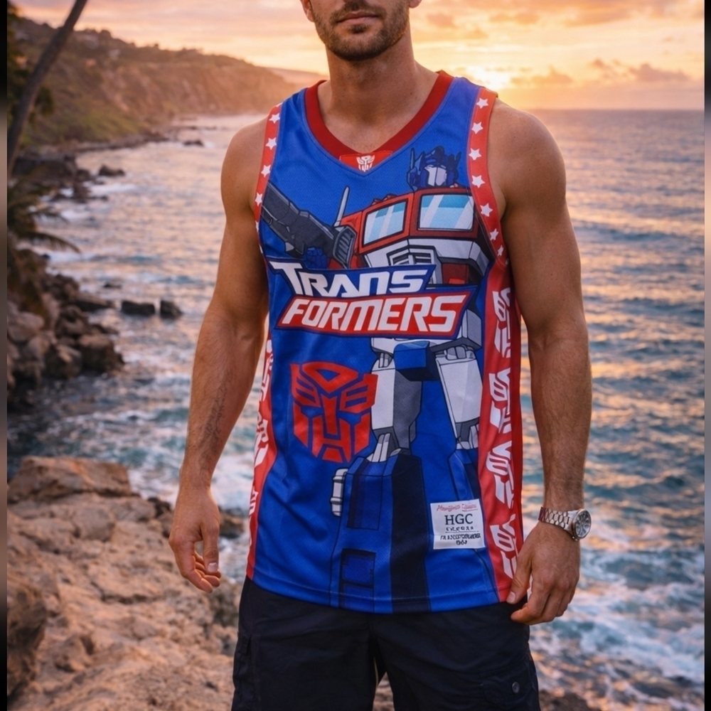 Transformers Optimus Prime Basketball Jersey Size Medium New